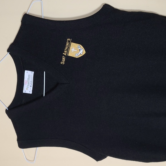 St. Anthony's V-Neck Sweater Vest with Embroidered Logo - Picture 3 of 7